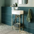 thumbnail image 5 of Pierre 19.5 Single, Freestanding, Open Shelf, Gold Metal Frame Bathroom Vanity, 5 of 12