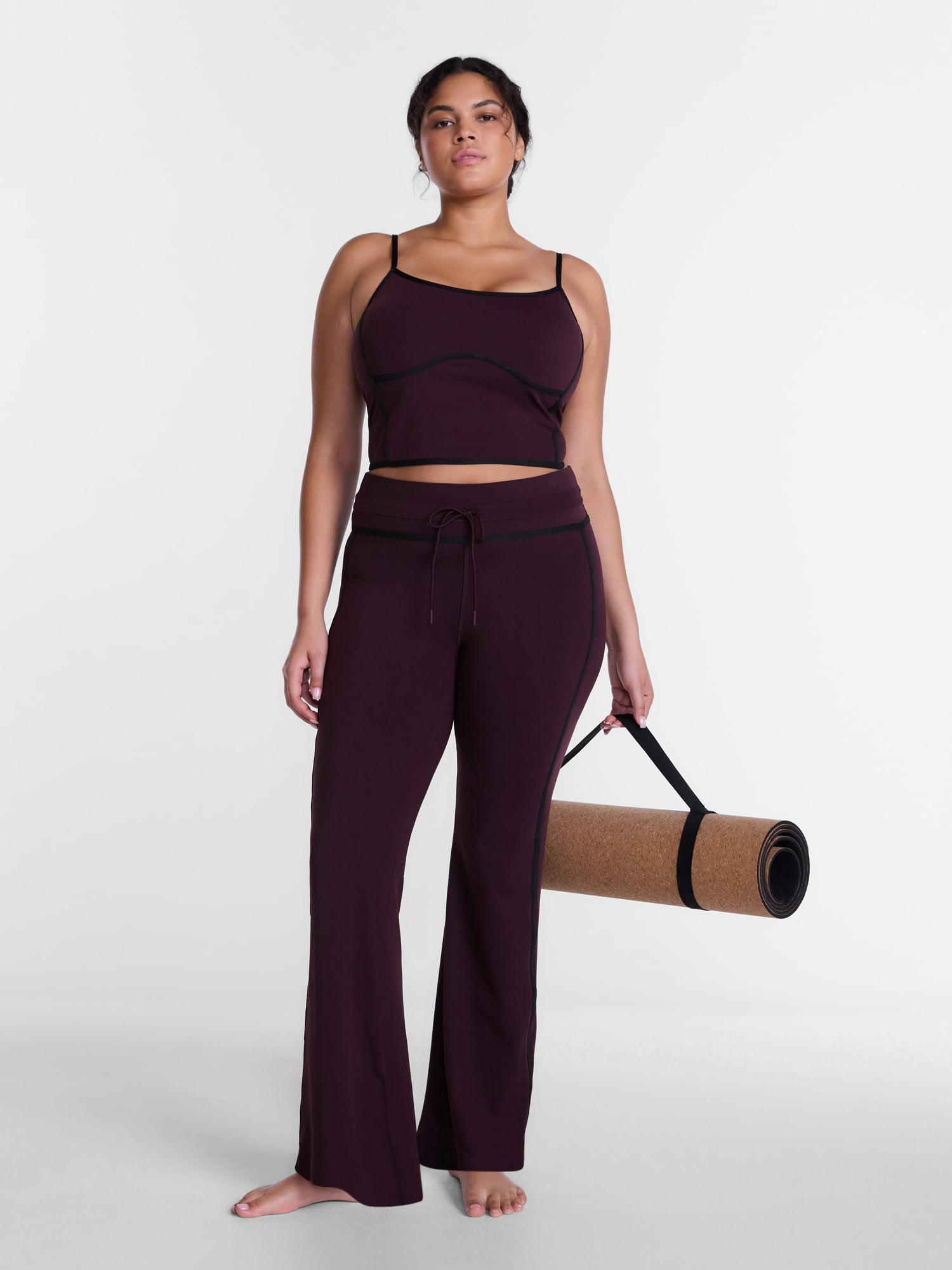 Avia Women's and Women's Plus Rib SoftSculpt Flare Pant, Sizes XS-4X