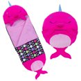 thumbnail image 3 of Happy Nappers: Pillow & Sleepy Sack: Medium - Neil The Pink Narwhal - 54x20", 2-In-1: Plush Animal Opens To Sleeping Bag, Soft Play Character, Kids 3+, 3 of 8
