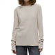 thumbnail image 2 of Camiseta de Larga A Rayas para Mujer, Cuello Redondo, Corte Holgado Albaricoque M, 2 of 10