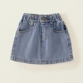 thumbnail image 2 of Girls Summer Dress Girls Denim Skirts Place Baby Toddler Girls Denim Skirt Ripped Distressed Ra Trim Denim Skirt Rare Additions Girls Dresses, 2 of 9