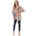 thumbnail image 5 of Sakkas Tallulah Wide Circle Blouse V Neck Top With Tassle Ties And Rhinestones - TM208-Multi - OS, 5 of 5