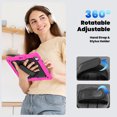 thumbnail image 5 of Case for iPad Pro 13 inch (2025 M5/2024 M4) with Screen Protector, 360 Degree Rotating Kickstand Hand Strap Heavy Duty Shockproof Cover with Shoulder Strap, Rose, 5 of 7