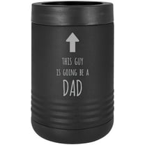 This Guy is Going to be a Dad Stainless Steel Engraved Insulated Beer Beverage Holder Can Cooler, Black