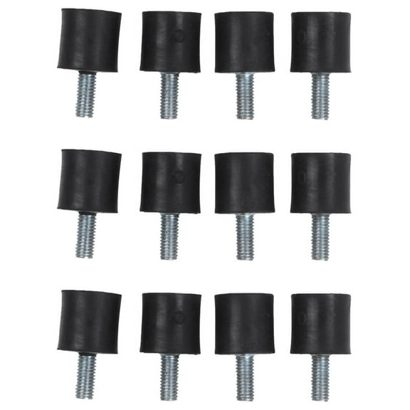 12pcs M5 Male Female Anti Vibration Rubber Mounts Isolators 15mm X 15mm
