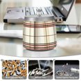 thumbnail image 6 of Yayeee Ashtray with Lid for Cigarette Smokeless Stainless Steel Home Ash Holder, Cream Plaid, 6 of 7