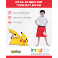 thumbnail image 2 of Pokemon Pikachu Little Boys Swim Trunks Bathing Suit Red 7, 2 of 5