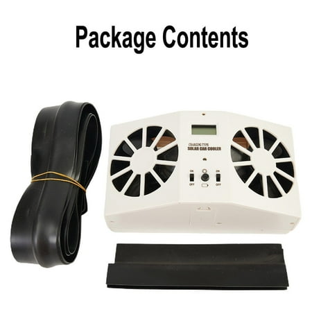 

Solar Powered Car Cooling Fan Cooler Automatic Vents Exhaust Ventilation