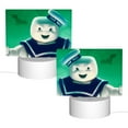 thumbnail image 2 of Ghostbusters Stay-Puft Acrylic Night Light Adjustable 3 Light Modes USB Cable Lamp Light Display Base Rectangular LED Light For Bookshelves Desk Bedside Tables Bedroom Child Room, 2 of 9