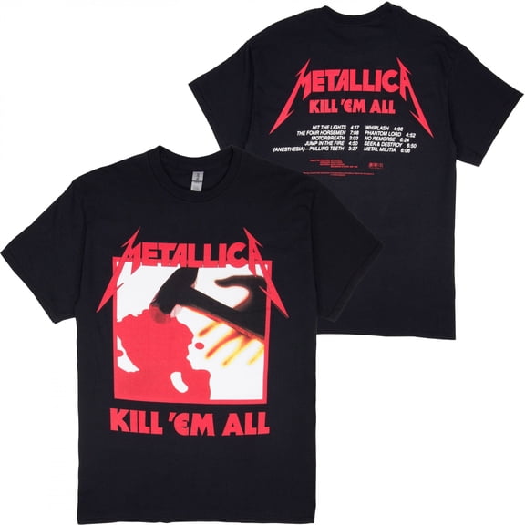 Metallica Men's Kill 'Em All Tracks T-Shirt Small | Officially Licensed Merchandise