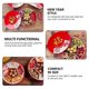 thumbnail image 3 of 1pc Practical Dried Fruit Plate Wedding Food Serving Tray Plastic Candy Box(Red), 3 of 4