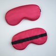 thumbnail image 3 of Vogacara Accesorio de ropa de cama para cubrir los ojos, venda de seda de imitación que bloquea las luces, sombra de ojos, accesorios de viaje, Tratamientos faciales Vino rojo, 3 of 6