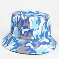 thumbnail image 4 of IROINNID Bucket Hat for Men Women Print Hawaiian Style Double-Sided Wearable Hats Summer Vacation Beach Cotton Versatile Bucket Hats,Sky Blue, 4 of 4
