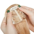 thumbnail image 4 of MY-LADY Clip in Bangs 100% Remy Human Hair Extension French Bang Thick Natural Full Front Neat Bangs Straight Fringe Bang One Piece Hairpiece, 4 of 10