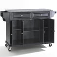 thumbnail image 3 of Pemberly Row Traditional Wood/Granite Top Kitchen Cart in Black/Gray, 3 of 6