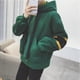 thumbnail image 2 of Sudaderas verdes con capucha para hombre, ropa de hip hop, sudaderas coreanas sencillas con capucha de color pastel para hombre, estilo divertido, novedad en sudaderas de lujo, 2 of 5