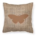 thumbnail image 2 of Carolines Treasures BB1050-BL-OR-PW1818 Butterfly Burlap and Orange   Canvas Fabric Decorative Pillow BB1050 18H x18W, 2 of 2