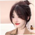 thumbnail image 4 of Yanonmyfd Natural Clip Bangs Hair Piece, 9.8 Inch Breathable Human Hair Topper, Realistic Bangs for Women, Dark Brown, 4 of 6