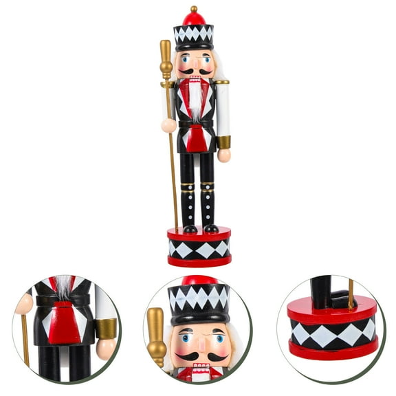 CHICHUMID 1Pcs Xmas Nutcracker Multi-Colored Wooden Nutcracker Soldier for Christmas