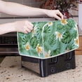 thumbnail image 2 of Yuyamidu Tropical Leaf Toaster Cover 4 Slice Wide Slot Breadmaker Cover Anti Splash Kitchen Small Appliance Cover Frangipani Microwave Toaster Oven Grill Cover with Handle, 2 of 7
