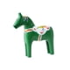 thumbnail image 4 of Figura de caballo Dalecarlian, pintura a color, estatua de caballo Dala sueco para cumpleaños verde, 4 of 9