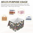 thumbnail image 6 of Yayeee Collapsible Cube Storage Bin with Lid Fabric Closet Decorative Basket with Handles, Floral Dogs Pattern, 6 of 7