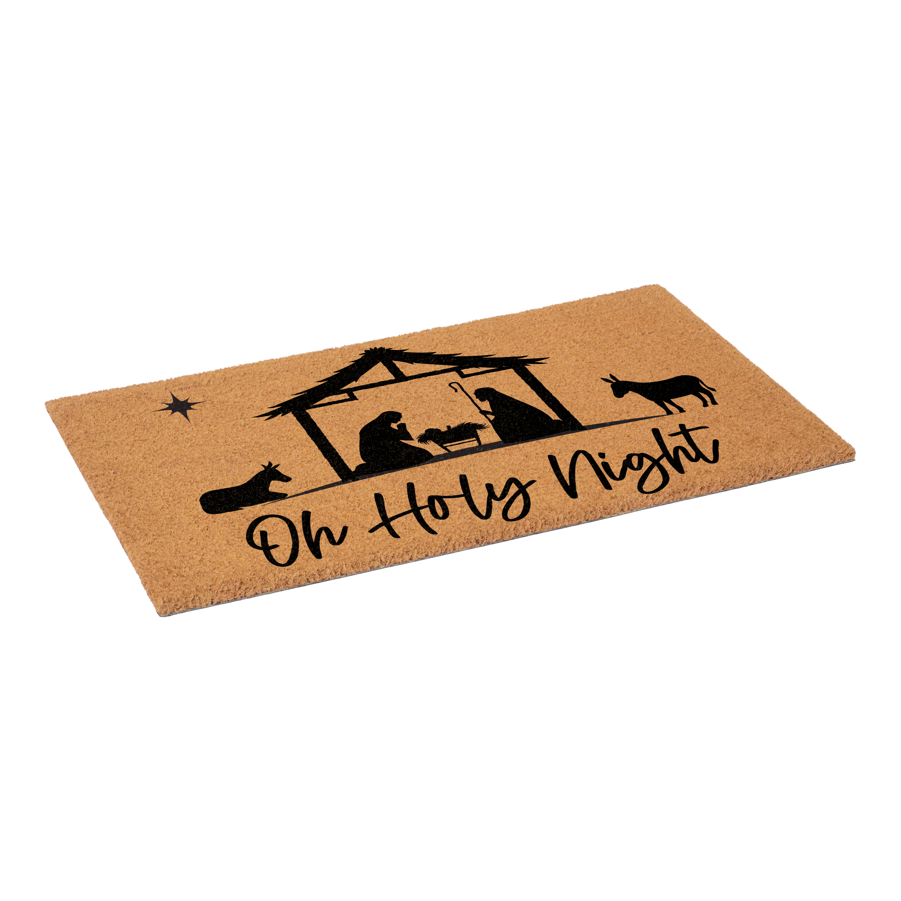 Holy Night Nativity Doormat, 17" x 29"