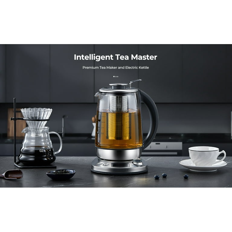 Mecity Tea Kettle Electric Tea Pot with Removable Infuser 9 Preset Brewing  Pr