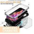 thumbnail image 2 of For iPhone 15 Plus Slide Camera Lid Kickstand Case Silicone+Plastic+Tempered Glass Screen Film Cover, 2 of 5