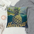 thumbnail image 2 of Orinice  Tropical Hawaiian Pineapple Cotton Linen Home Decor Pillowcase Throw Pillow Cushion Cover  (Aloha Hawaii Enjoying Paradise) White, 2 of 5