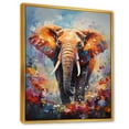 thumbnail image 2 of Designart "Narrative Of The Vibrant Elephant Herd I" Animals Elephant Floater Framed Canvas Art Print, 2 of 5