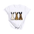 thumbnail image 3 of AGWOLF Easter Shirt for Women Happy Easter Bunny Tee Cute Leopard Rabbit Graphic Tees Casual Short Sleeve Crewneck T Shirts Holiday Gifts Tops, 3 of 6