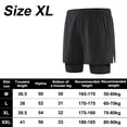thumbnail image 2 of Pantalones cortos para correr 2 en 1 para hombre con forro, pantalones cortos de entrenamiento Dry Fit con bolsillos, 2 of 5