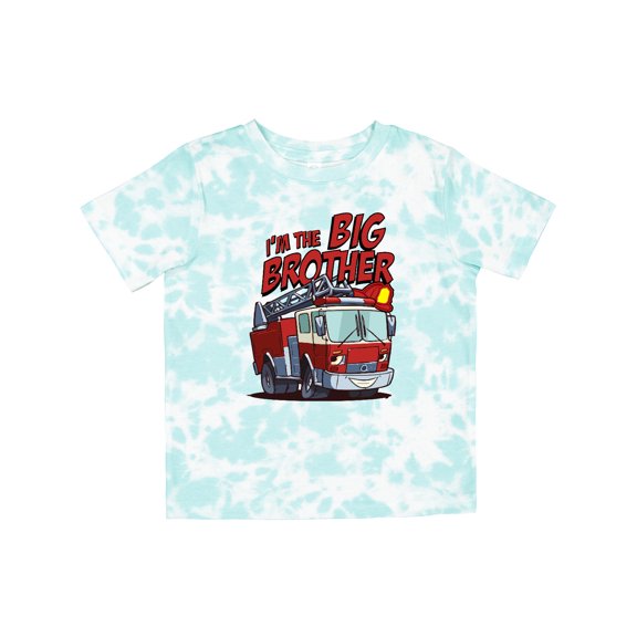 Inktastic Big Brother Fire Truck Boys Toddler T-Shirt