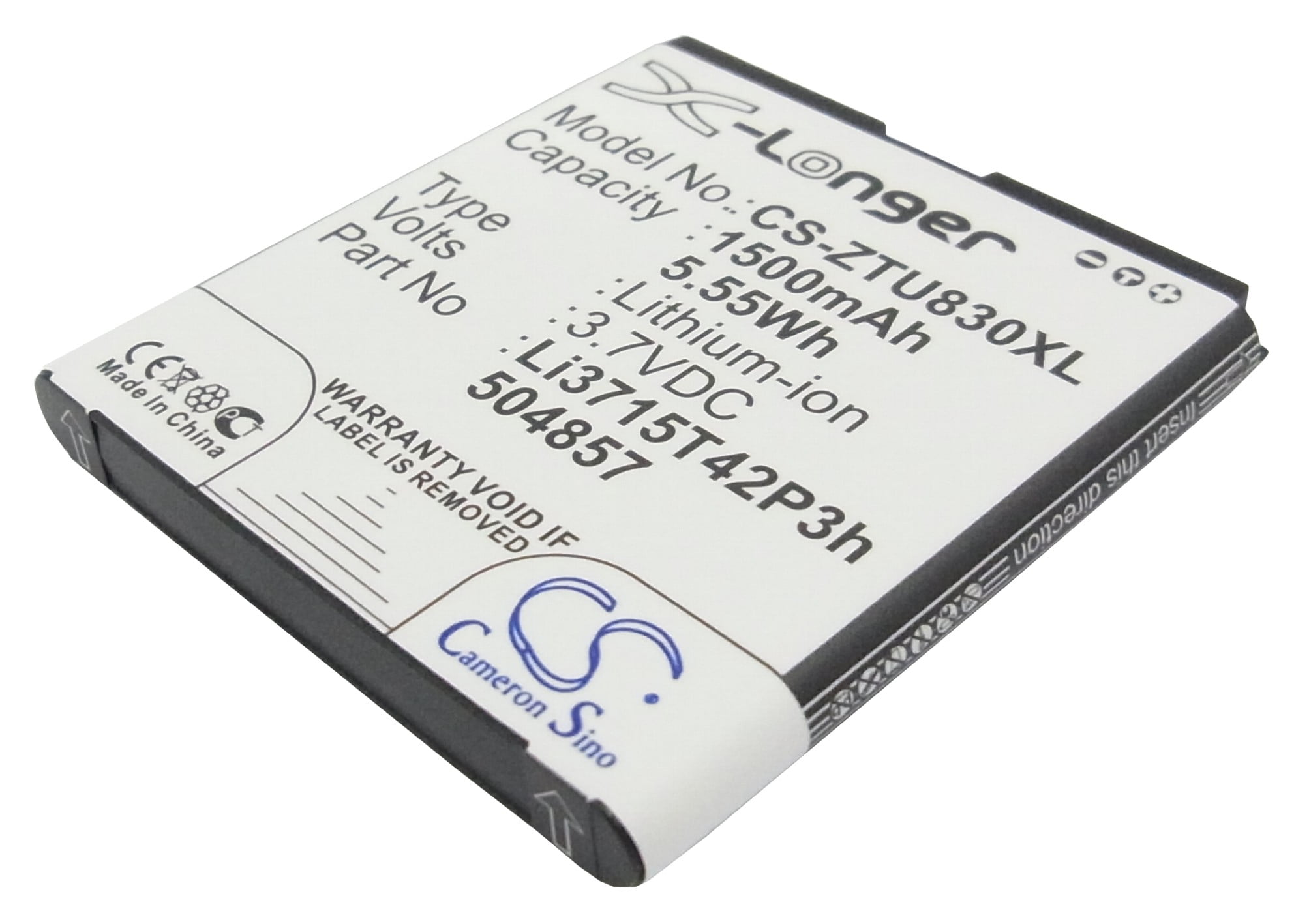 Replacement Battery For ZTE 3.7v 1500mAh / 5.55Wh Mobile, SmartPhone