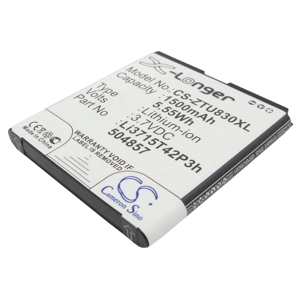 Replacement Battery For ZTE 3.7v 1500mAh / 5.55Wh Mobile, SmartPhone