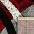 thumbnail image 4 of Paco Home Modern Area Rug with Abstract Design in Grey-Red - 3'11" x 5'7" (4'x6'), 4 of 5