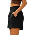 thumbnail image 5 of Sokhug High Waist Casual Athletic Shorts for Women Lightweight Loose with Pockets Daily Walking Silm Fit Solid Color Travel Outdoor Workout Shorts, 5 of 6
