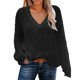 thumbnail image 1 of Suéter Abrigo Gibobby de moda con cuello en V sexy sin tirantes negro L, 1 of 3