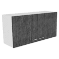 thumbnail image 2 of DUOSONG Wall Cabinet 19"H, Two Doors, Two Internal Shelves, White/Smoked Oak Multicolor Particle Board Furniture Primary Living Space Cabinets, 2 of 11