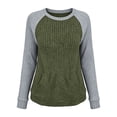thumbnail image 3 of yillto Womens Sweaters with Pockets Ribbed Knit Long Sleeve Crewneck Color Block Fall Fashion Outfits, 3 of 6