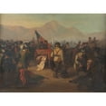 thumbnail image 2 of Josef Büche 14x11 Black Ornate Wood Framed Double Matted Museum Art Print Titled: From the Tyrolean War of Liberation (1876), 2 of 5