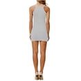 thumbnail image 5 of Hurxie Womens Scoop Neck Tank Dress Summer Soild Sleeveless Casual Mini Dresses Gray,M, 5 of 5