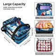 thumbnail image 3 of Christmas Double Layered Insulated Refrigerated Large Capacity Lunch Bag with Two Compartments - Carry by Hand - 7.1x11.4x16.1 Inches, 3 of 6