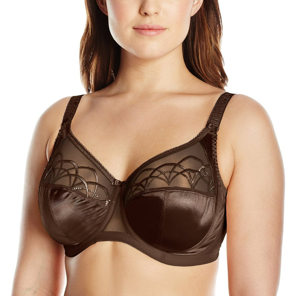Elomi Elomi Womens Cate Underwire Full Cup Banded Bra, 38DD, Pecan