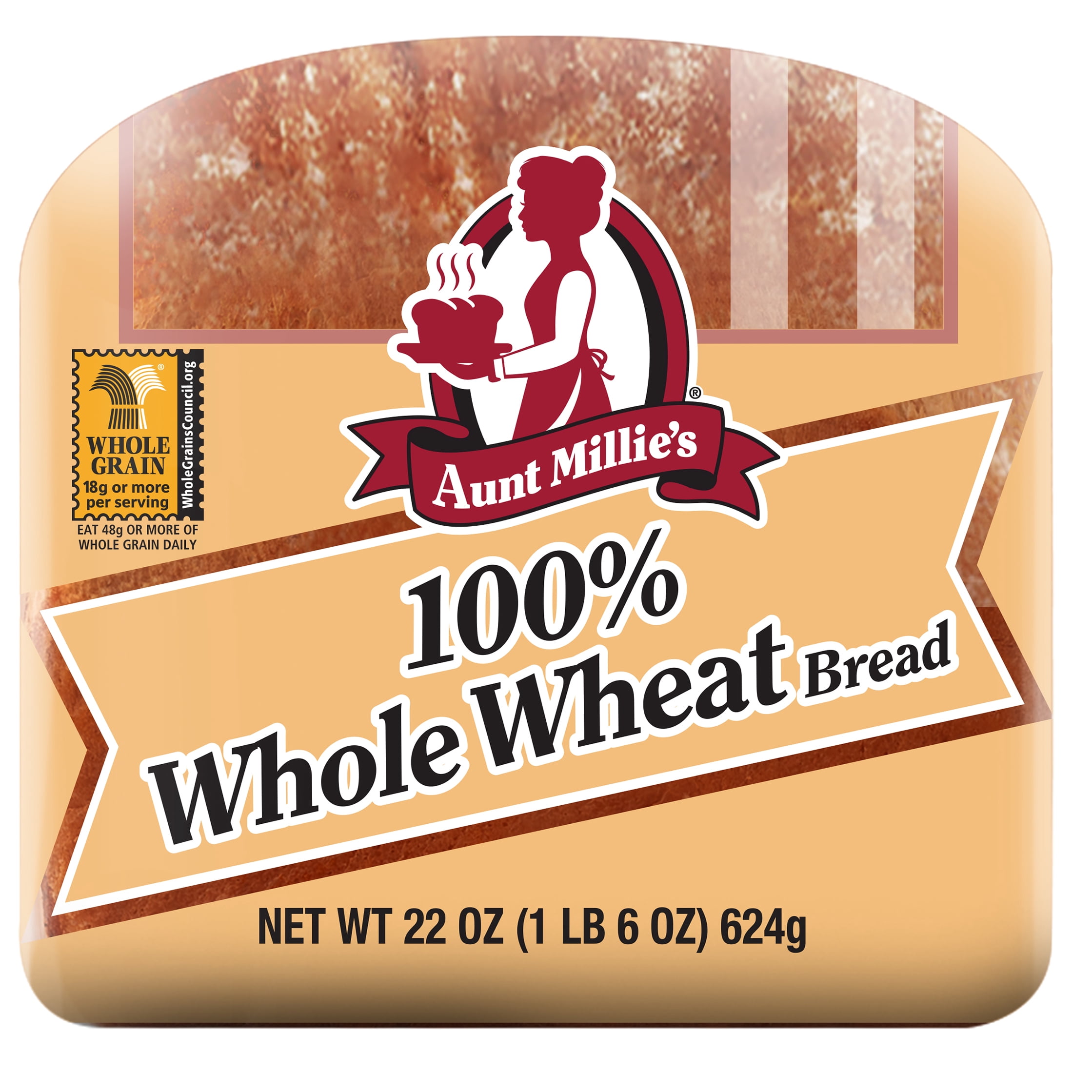 Aunt Millie's 100% Whole Wheat Bread Loaf, 22 oz