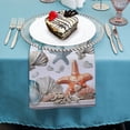 thumbnail image 4 of Nawy Sea Shells Starfish Fish Dinner Napkin for Dining Table Kitchen Party Decor 2 PCS, 4 of 7
