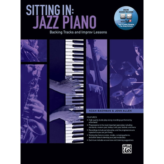 Pre-Owned Sitting in -- Jazz Piano: Backing Tracks and Improv Lessons, Book & Online Audio/Software (Paperback) 1470615568 9781470615567