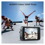 Action Camera Brave 7 LE 4K30FPS 20MP 4K Sports Camera Waterproof Cam Touch Screen Vlog Camera EIS 2.0 Remote Control ,Quick Installation