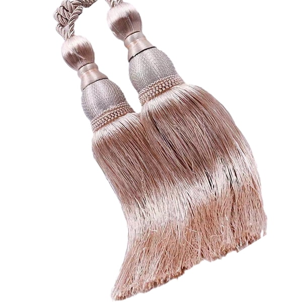 Billuyoard Tieback de cortina duradero de 2 piezas para decoración del hogar, borla fácil de poliéster, accesorios para habitación, tejido de Decoración del hogar champán 1